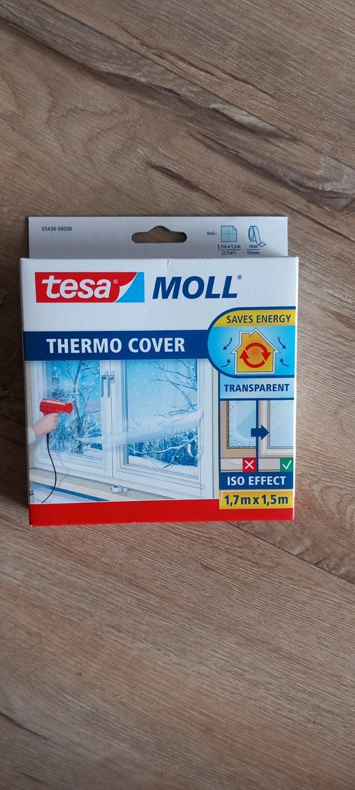 3 ongebruikte Tesa Moll Thermo Covers (raamfolie), Overige materialen, Nieuw, Minder dan 5 m², Muurisolatie