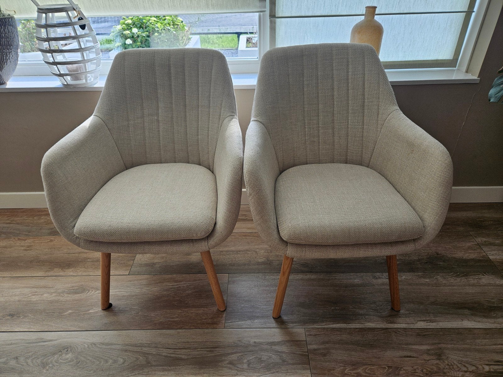 2 Jysk fauteuils UDSBJERG, Huis en Inrichting, Fauteuils, Ophalen, 75 tot 100 cm, Zo goed als nieuw, Stof