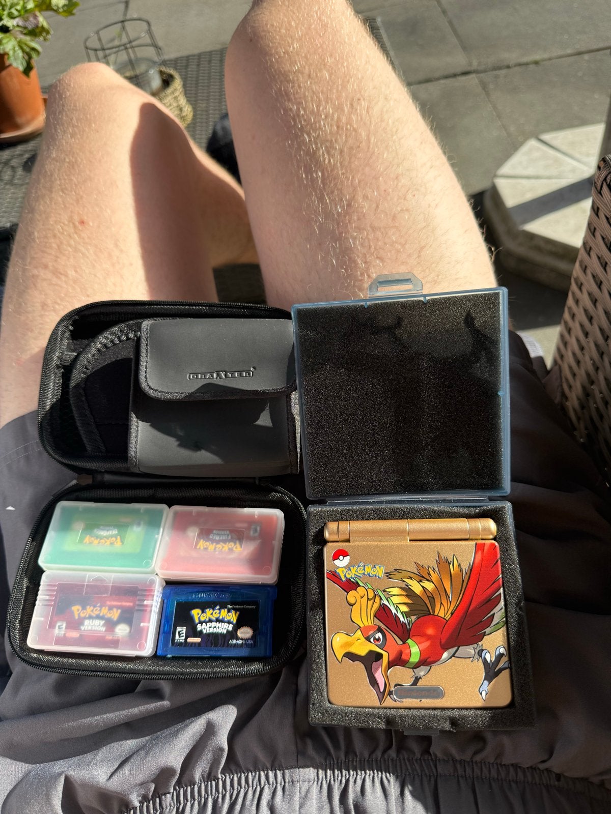 Game Boy Advance SP met accessoires en 4 spellen, Avontuur en Actie, 1 speler, Ophalen of Verzenden, Vanaf 3 jaar