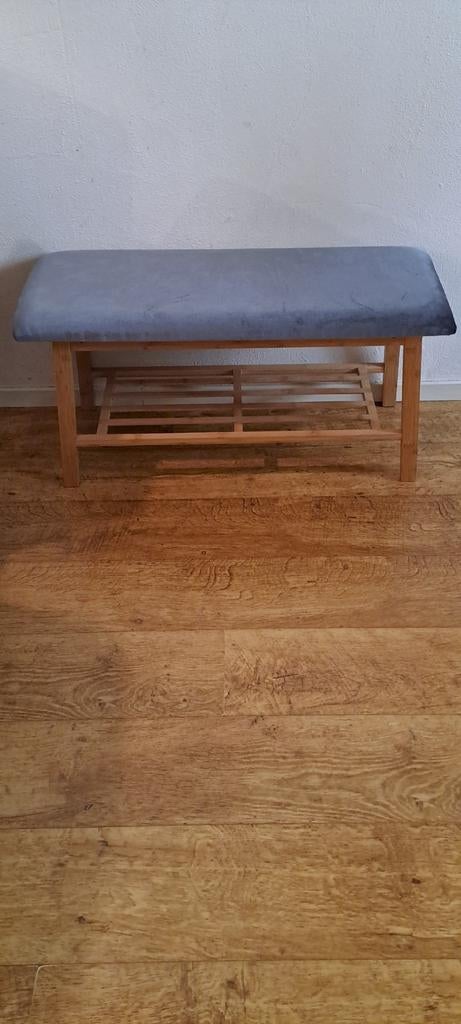 Halbankje met opbergruimte - B90/D35/H45, Ophalen, Gebruikt, Stof, Eén