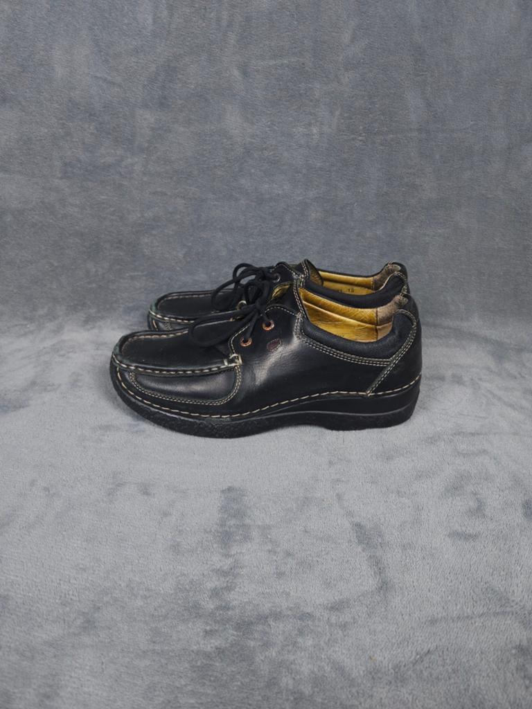 Wolky Schoenen Veter Schoenen Roll 39 Shoe Zwart Leer-, Wolky, Verzenden, ., Zwart