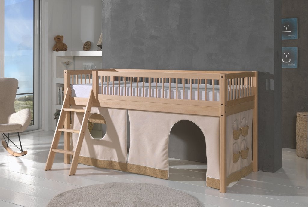Forrest Beech halfhoogslaper - 90x200 - Naturel beuken, Niet ingevuld, Niet ingevuld, Niet ingevuld