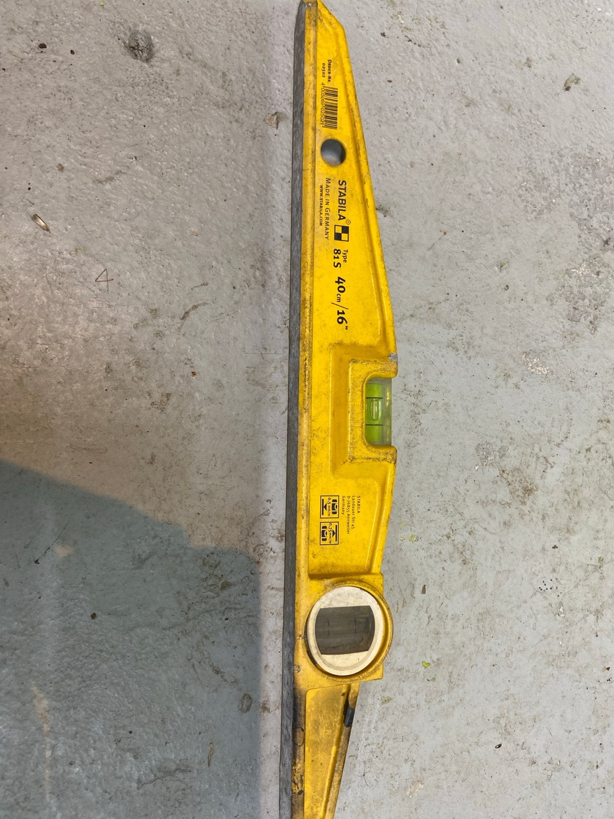 Stabila waterpas 40cm - Type 81S, Ophalen of Verzenden, Gebruikt, Waterpas, Overige merken