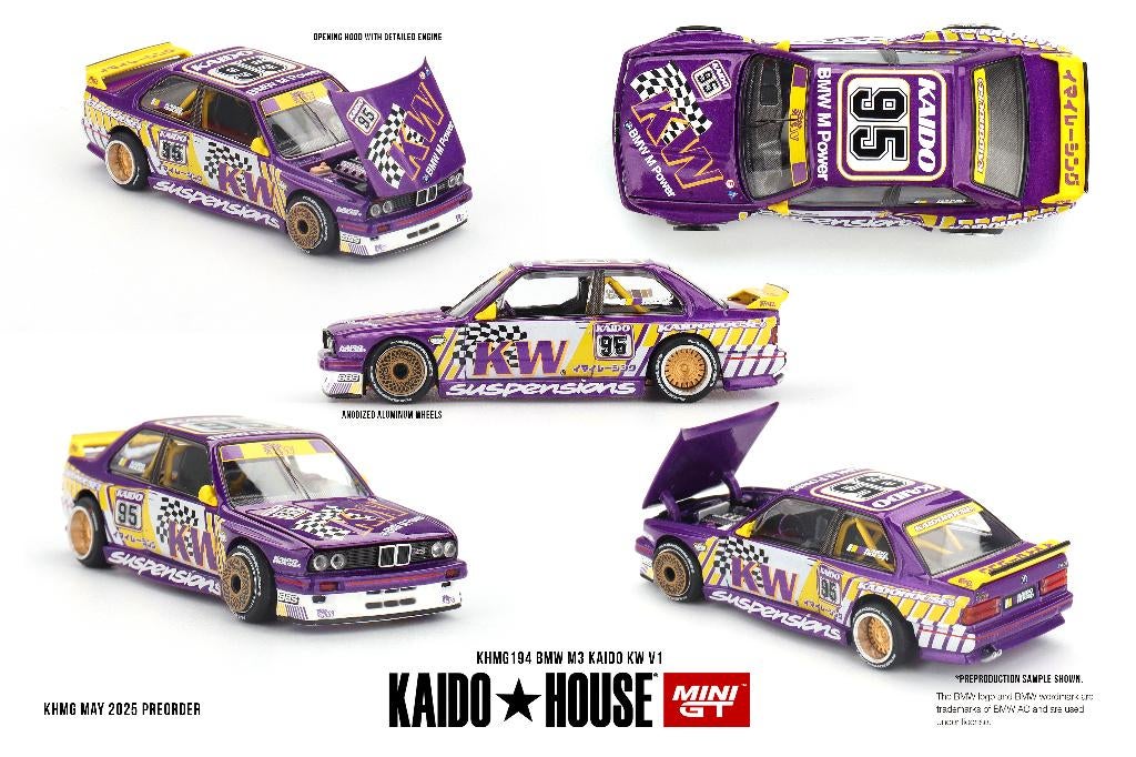 BMW M3 (E30) "Kaido KW" V1 MiniGT 1:64, Christian@diecastcompany.nl, Auto, Diecast Company, Nieuw