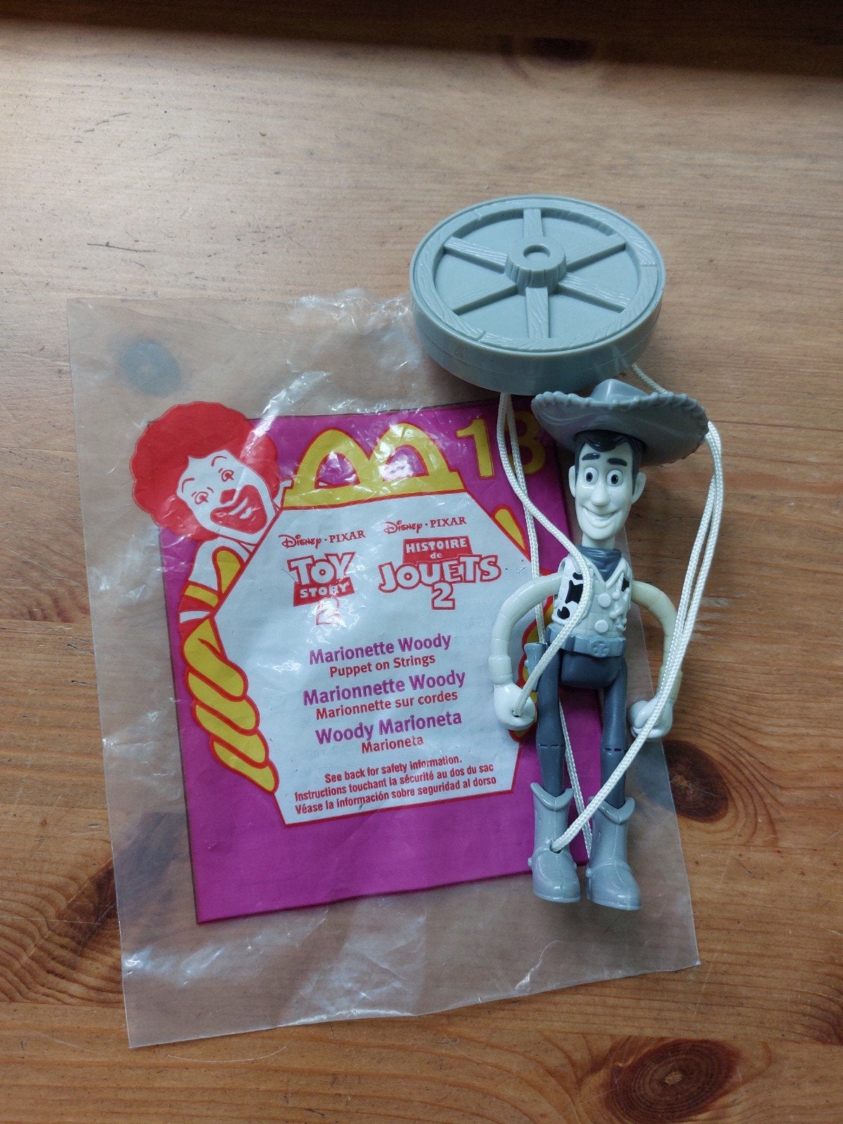 Toy story 2 mcdonalds speeltje marionette Woody, Verzamelen, Disney, Ophalen of Verzenden
