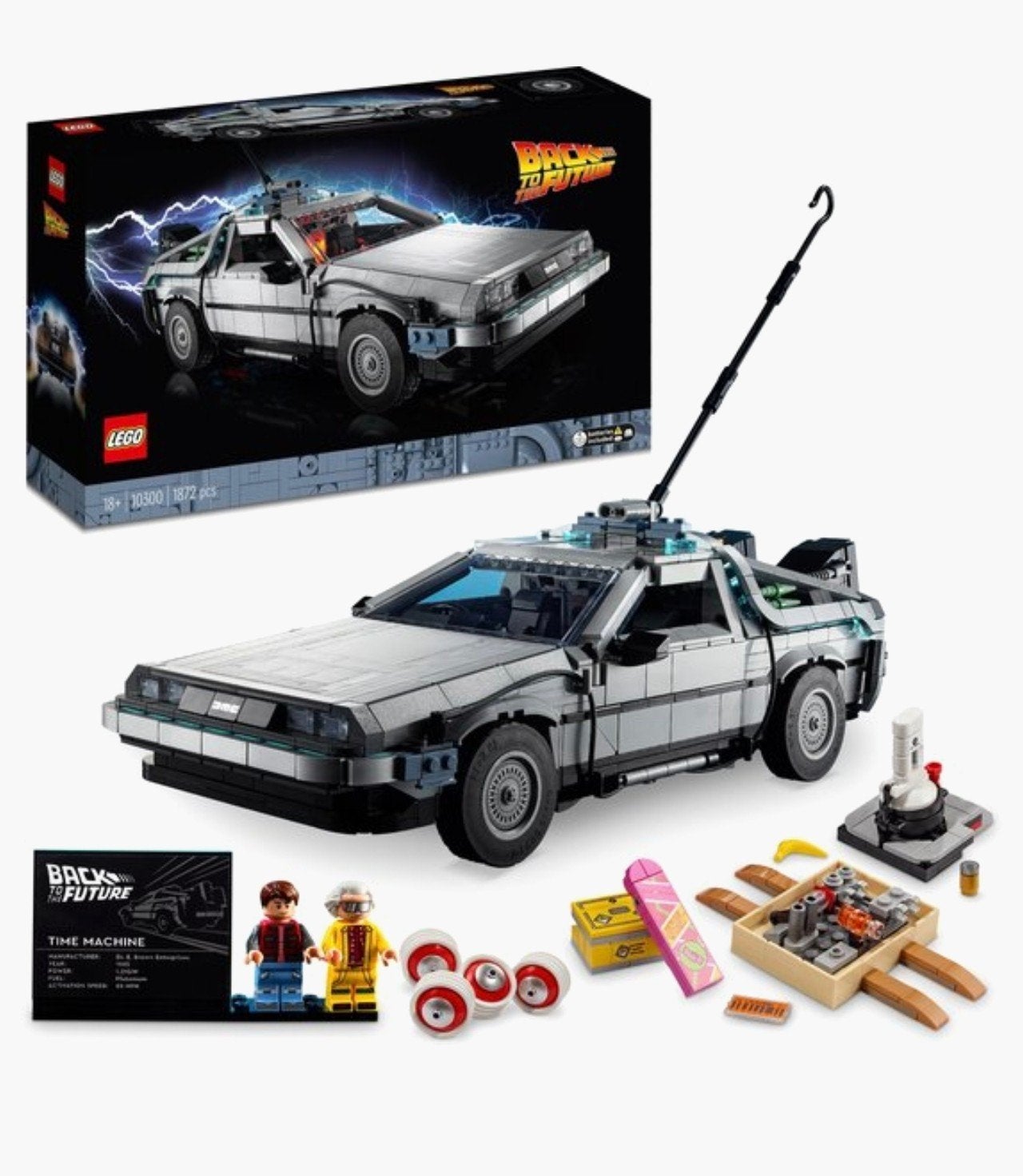 LEGO Back to the Future Tijdmachine 10300 Nieuw in Doos, Nieuw, Ophalen of Verzenden, Icons, Complete set