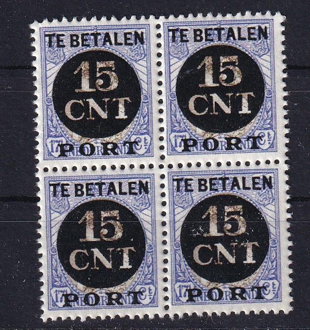D111) 1924 NL Postpakket nr 1 blok van 4 MNH €9000 geen gar, Verzenden, T/m 1940, Postfris