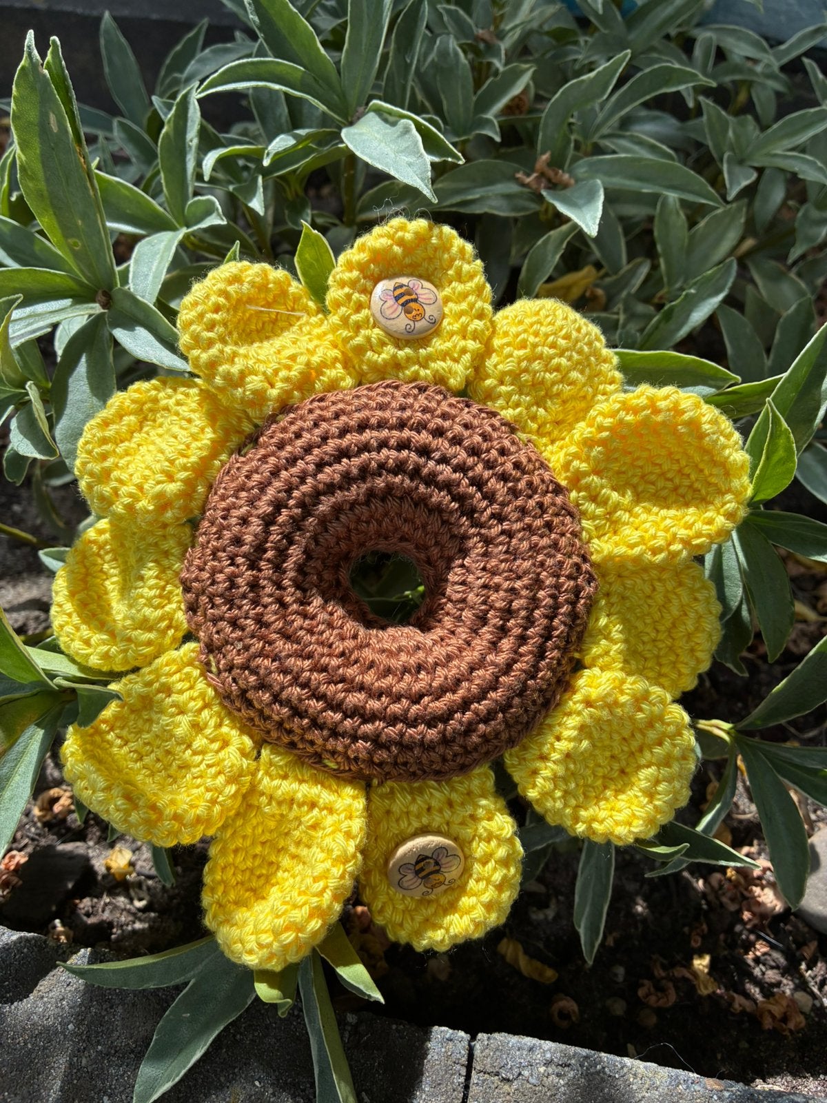 Gehaakte zonnebloem aanbieding, Ophalen of Verzenden, Haken, Overige typen