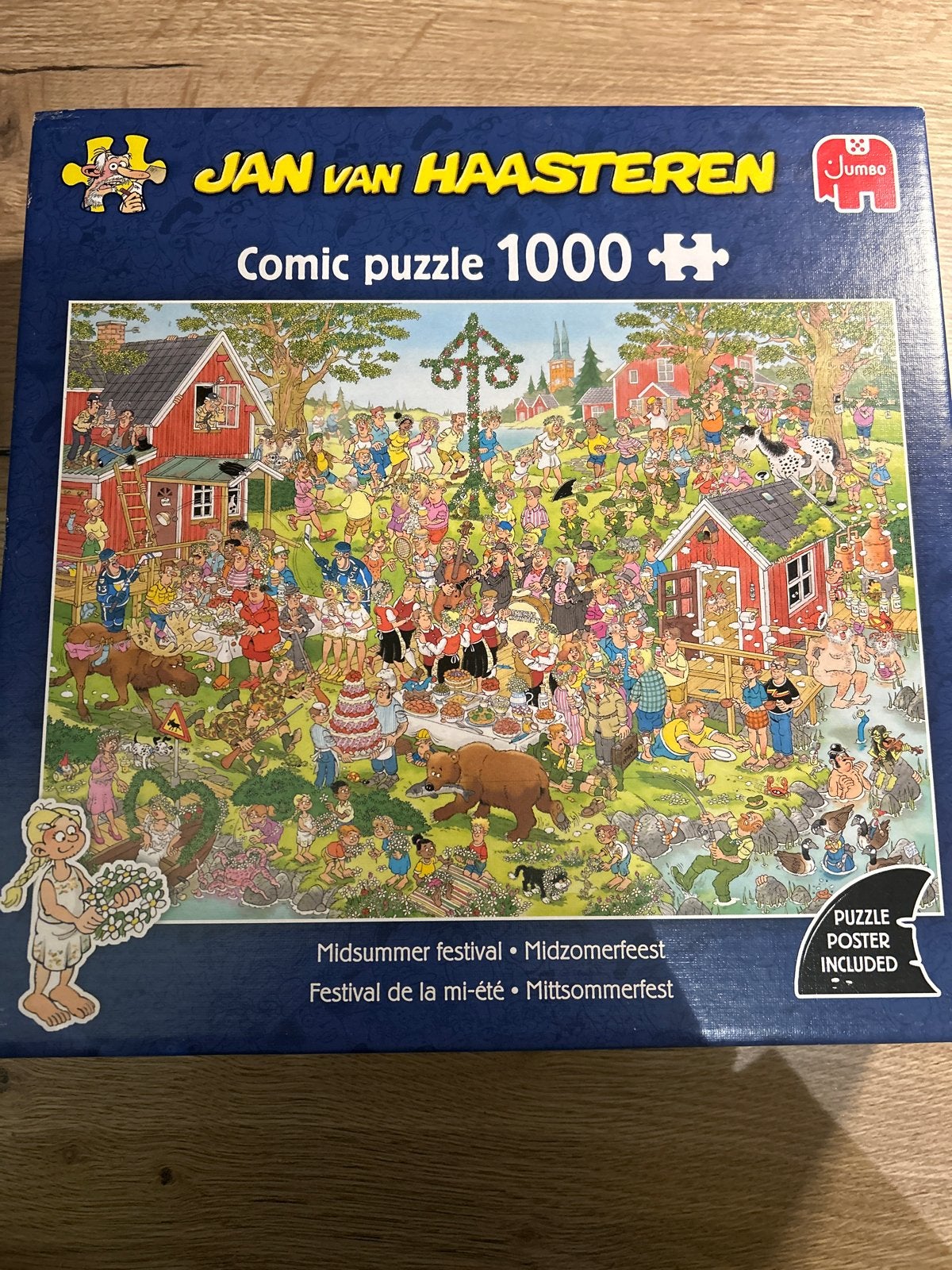 Haasteren puzzel 1000 stukjes Midzomerfeest, Ophalen, 500 t/m 1500 stukjes, Gebruikt, Legpuzzel