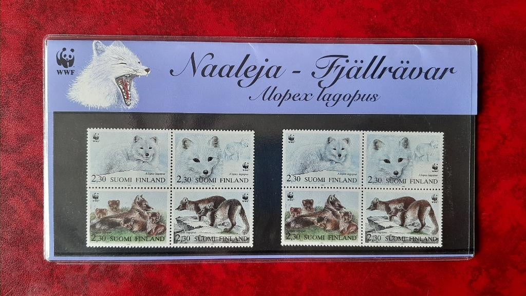 Postzegelmapje Finland 1993 WWF Poolvos Postfris, Postzegels en Munten, Ophalen, Overige landen, Postfris