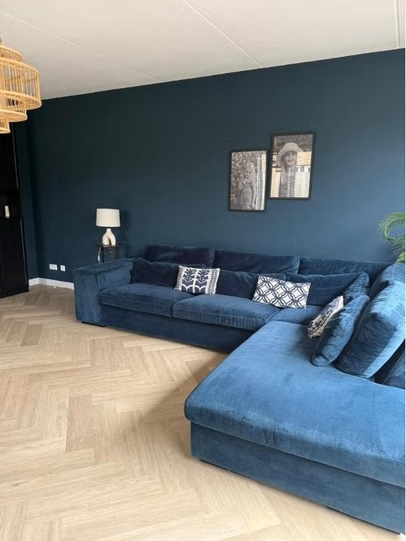 Hoekbank Lugano (Royal Blue) *MOET WEG, Huis en Inrichting, Banken | Bankstellen, Ophalen, Gebruikt, Hoekbank, 300 cm of meer