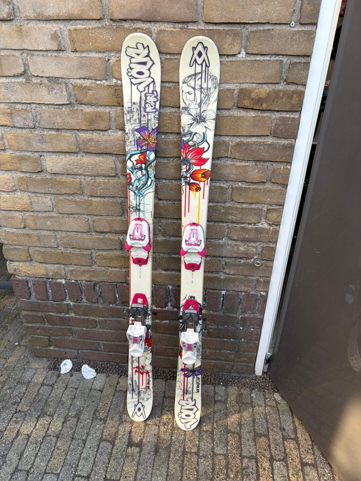 Völkl Mini Pearl Junior twin tip ski’s maat 128, Sport en Fitness, Gebruikt, 100 tot 140 cm, Skiën, Ski's
