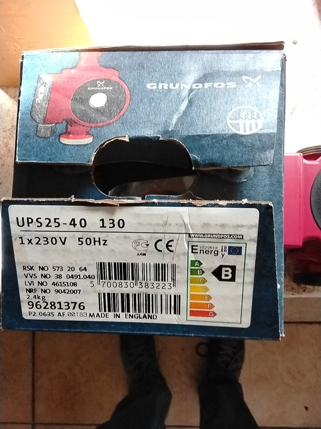 Grundfos UPS 25-40 130 circulatiepomp - Nieuw in doos, Ophalen of Verzenden, Nieuw