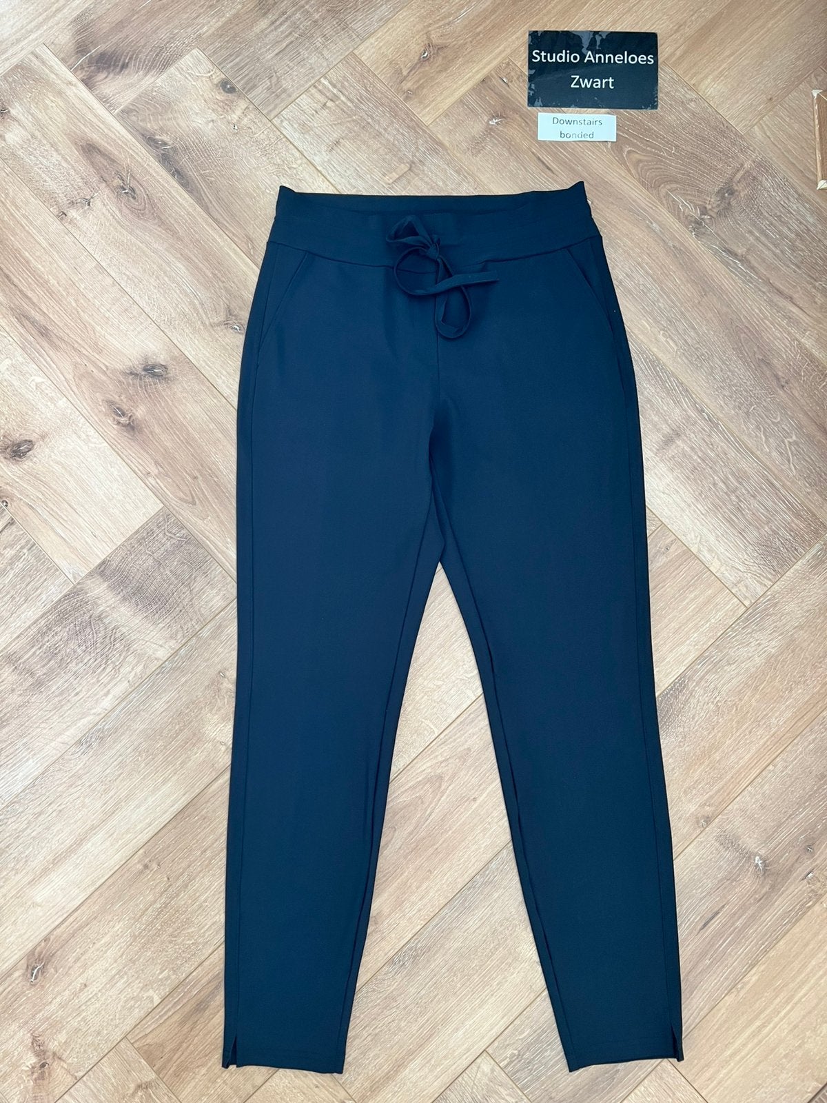 Studio anneloes downstairs bonded broek XL zwart, Zwart, Maat 46/48 (XL) of groter, Ophalen of Verzenden, Zo goed als nieuw