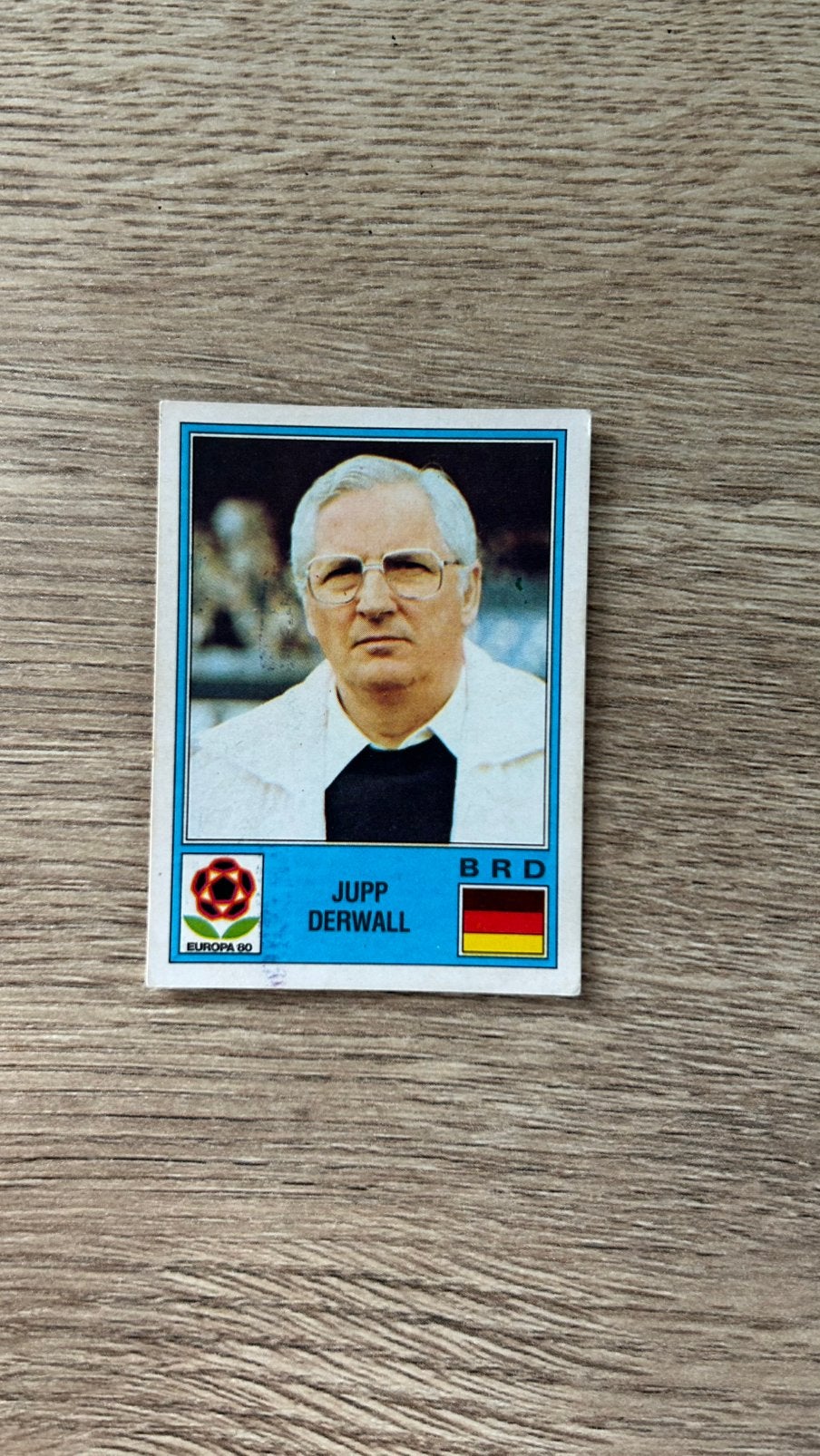Panini Europa 80 plaatje Jupp Derwall EK 80, Verzenden, Zo goed als nieuw, Plaatje