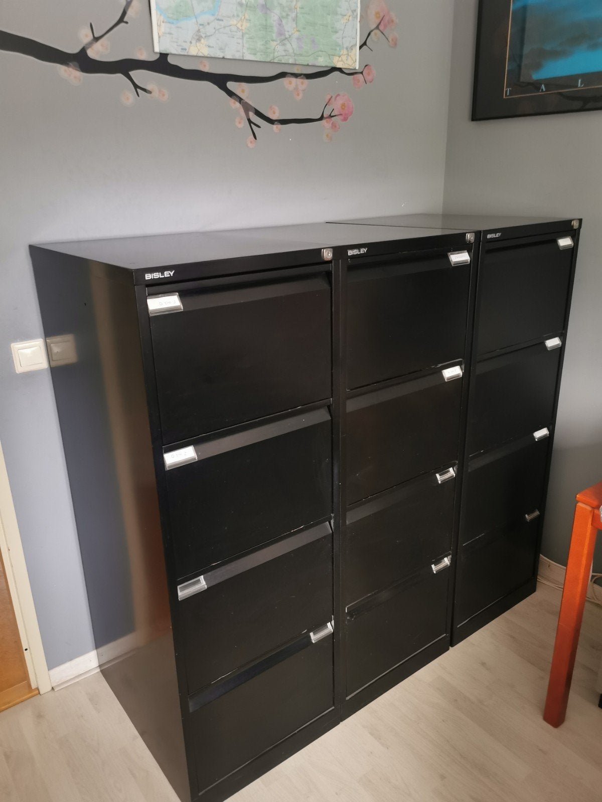 Bisley archief kasten 3x met 4 laden, Ophalen, Minder dan 50 cm, 100 tot 150 cm, Zo goed als nieuw