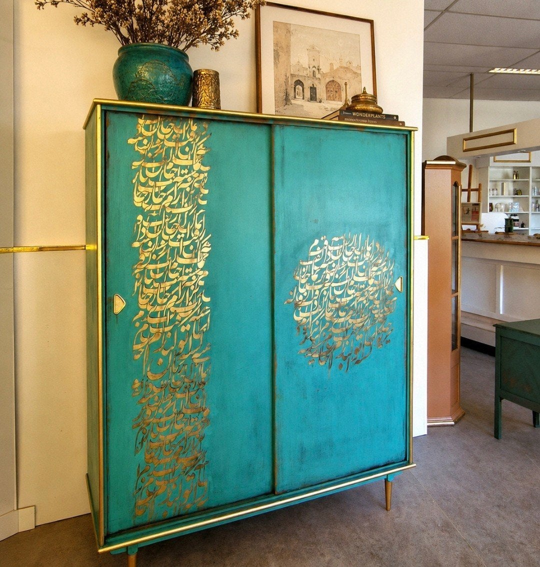 Statement kast/ vintage look kledingkast, Donyavimin@gmail.com, Mina Donyavi Meubels, Ophalen of Verzenden, Zo goed als nieuw