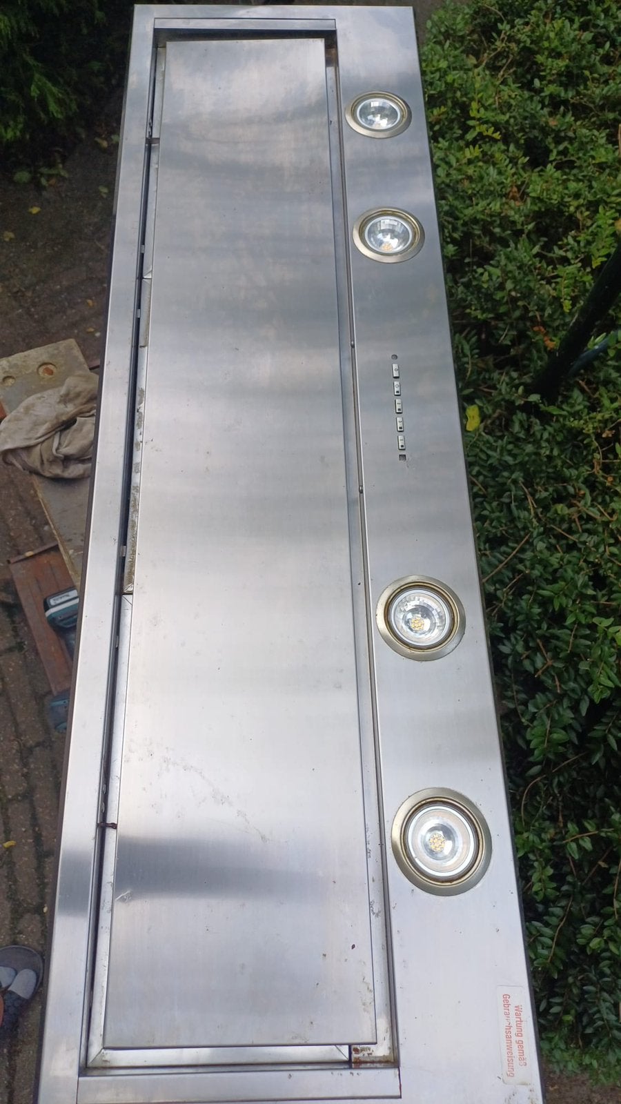 AEG DGE5160HM inbouw afzuigkap, Ophalen, Zo goed als nieuw, 200 tot 400 m³ per uur, Onderbouw afzuigkap