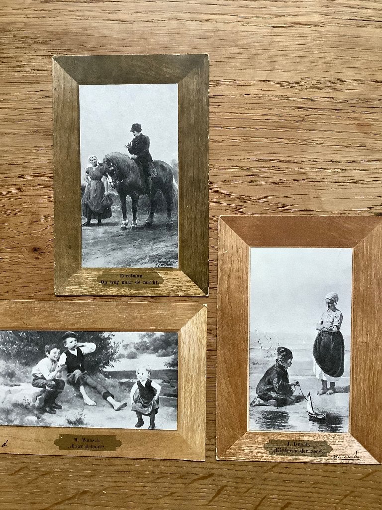 3 x landelijke taferelen 1901, 1905 & 1908, Ophalen of Verzenden, Voor 1920, Gelopen, Overige thema's