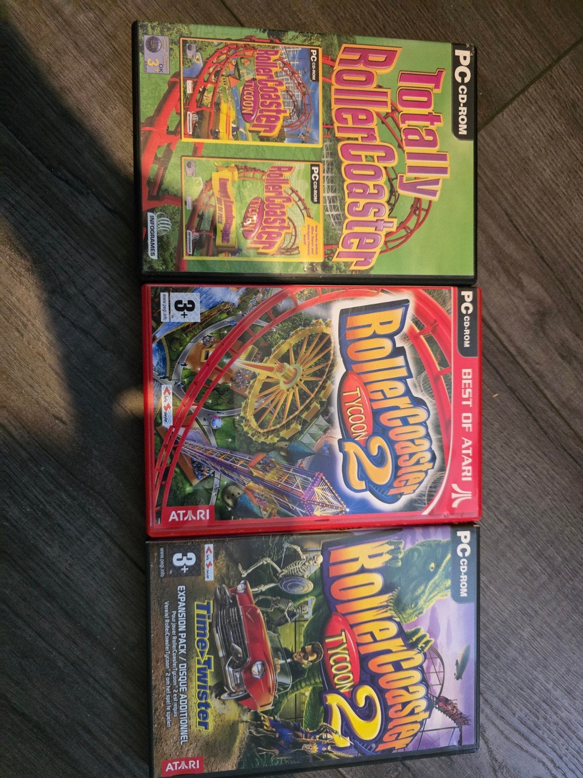 Rollercoaster Tycoon 1 + 2 en uitbreidingen, Gebruikt, 1 speler, Eén computer, Ophalen of Verzenden