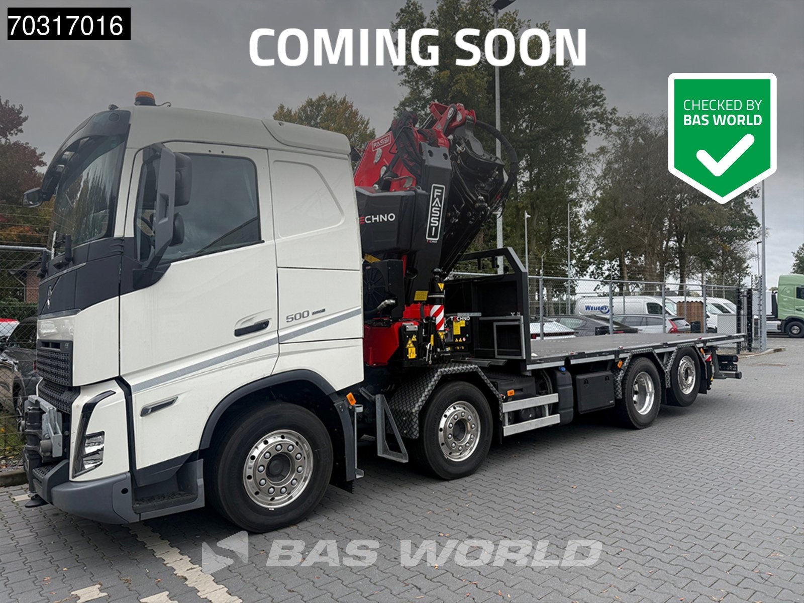 Volvo FH 500 8X2 NEW! FASSI F705R2.28 HXP Techno Crane + L22, Automaat, Stof, Wit, Bedrijf
