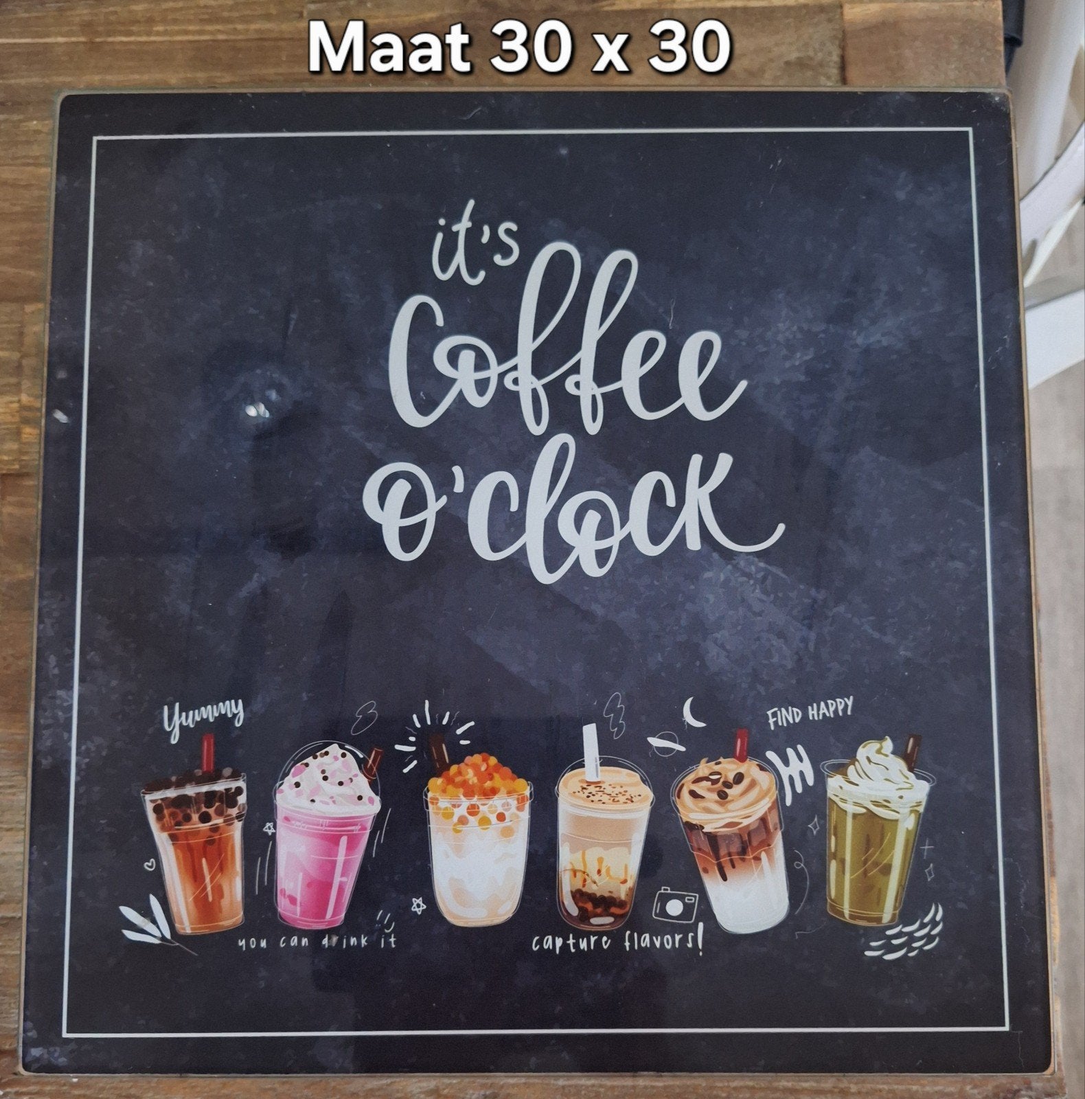 Thee/koffie doos opbergbox, Theedoos, Ophalen, Zo goed als nieuw