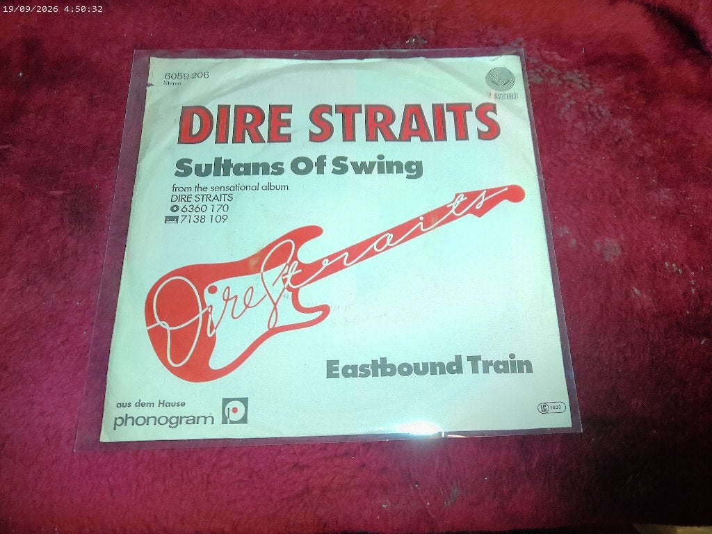 Dire Straits - Sultans of Swing / Eastbound train, Cd's en Dvd's, Gebruikt, Fotohoes, 7 inch, Ophalen of Verzenden