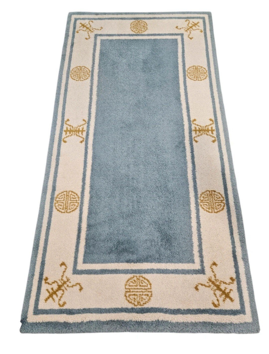 Vintage oosters wol Oriental vloerkleed border 71x137cm, 100 tot 150 cm, Www.hypepopup.nl, Zo goed als nieuw, Www.hypepopup.nl
