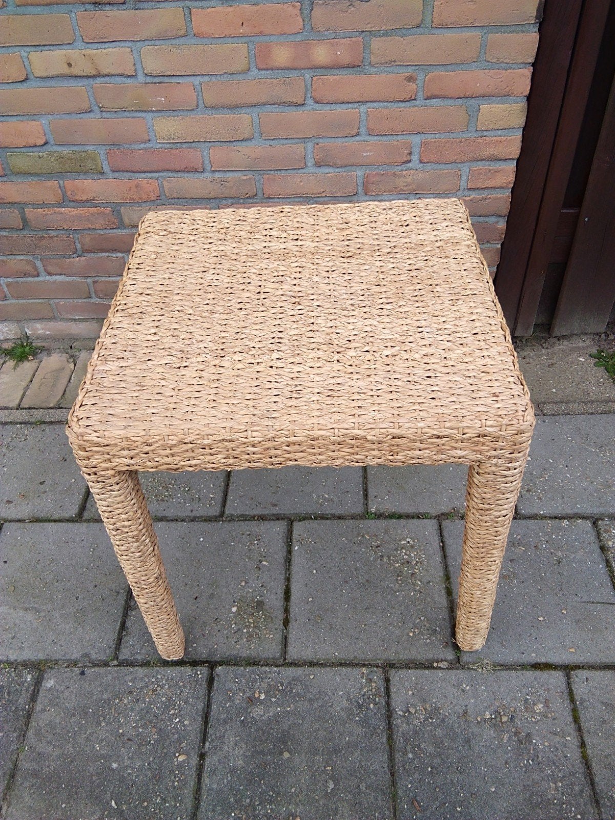 Leuk rotan tafeltje. Hoogte is 57cm, breedte 57 cm., Overige materialen, Vierkant, 55 tot 75 cm, Zo goed als nieuw