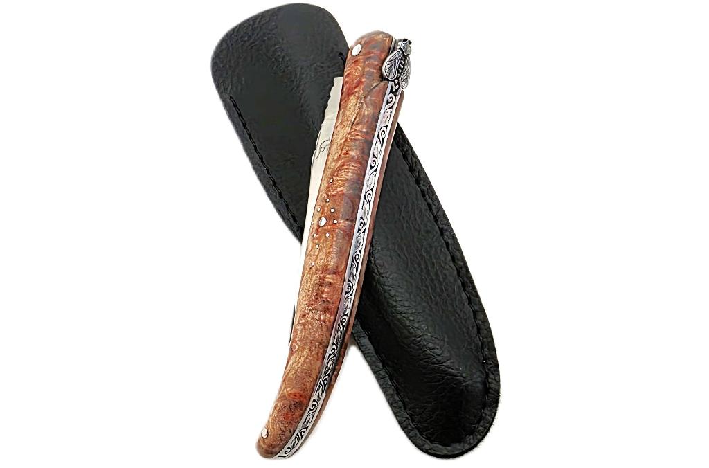 Nieuw Zakmes Laguiole DAVID DAUVILLAIRE Sequoia Hout 22/12cm, Verzenden, Overige soorten, Overige gebieden, Mes of Dolk