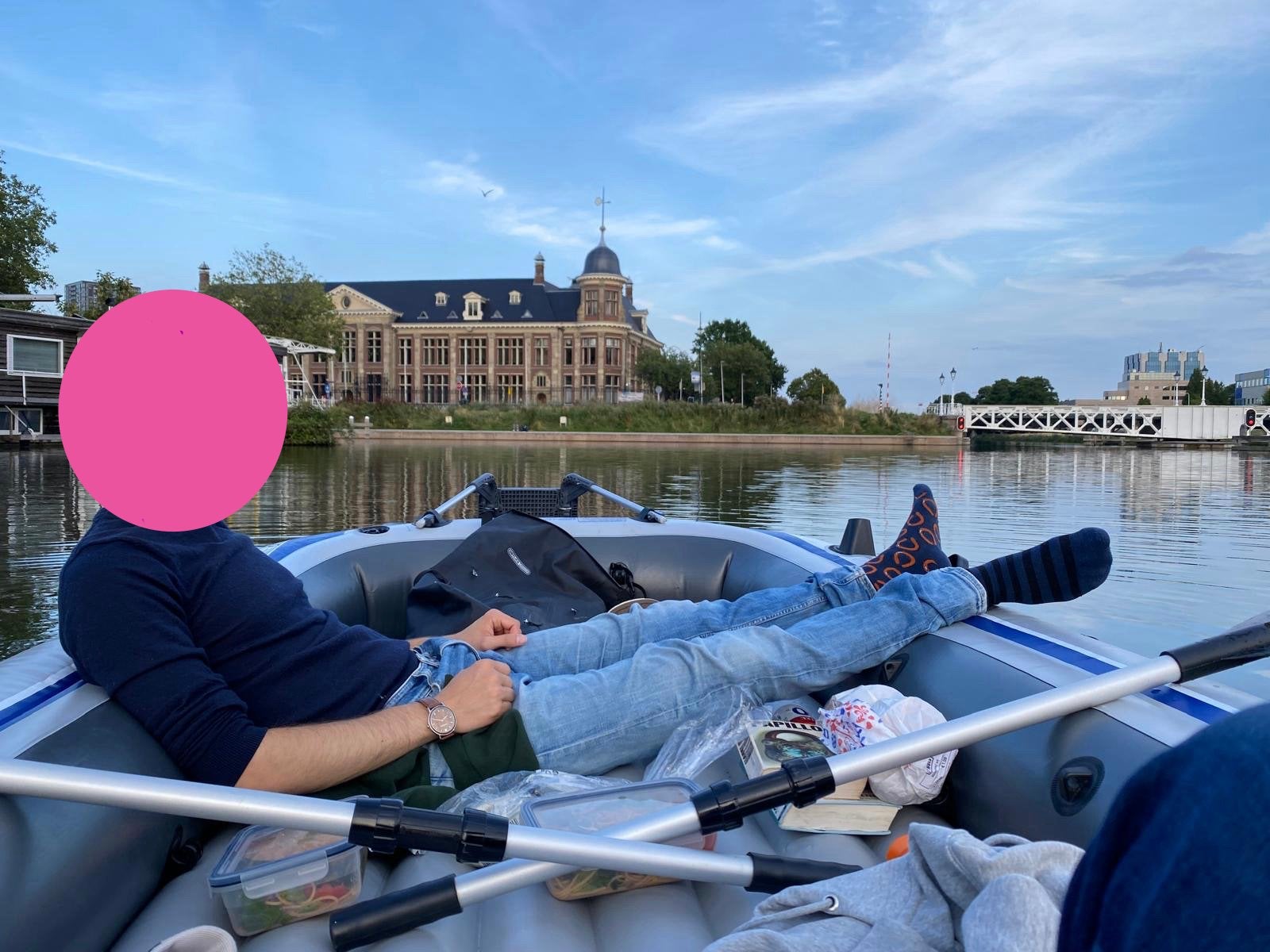 Opblaasboot Intex Excursion 5 - 5personen met electr motor, Ophalen, Drie personen of meer, Overige typen, Gebruikt