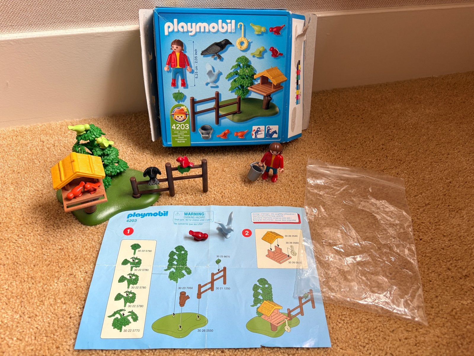 Playmobil 4203 Vogelvoederplaats met figuur en dieren, Complete set, Overige typen, Ophalen of Verzenden, Zo goed als nieuw