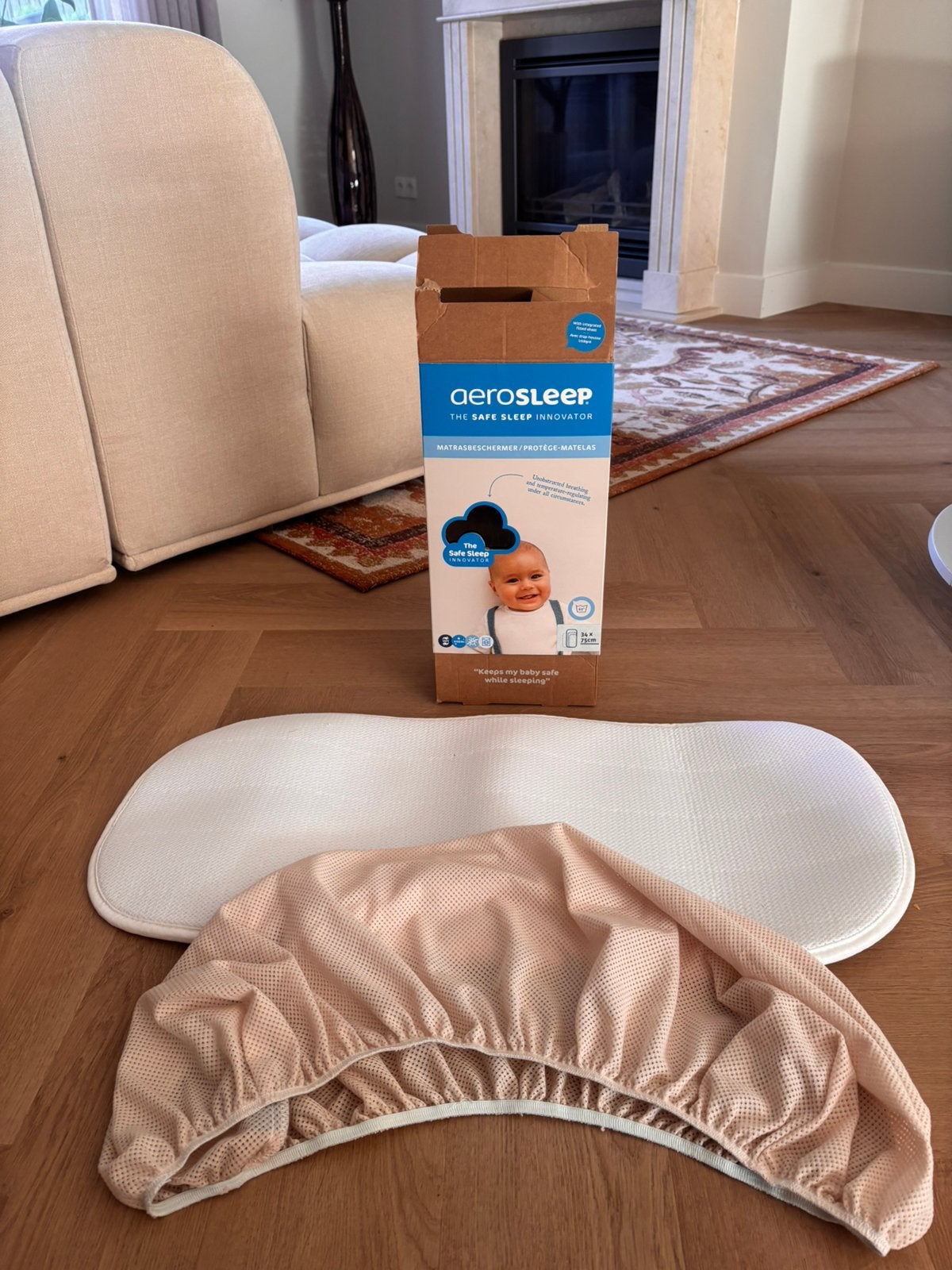 Nieuw! AeroSleep 3D Matrasbeschermer incl. Hoeslaken, Kinderen en Baby's, Ophalen, Jongetje of Meisje, Wit, Overige typen