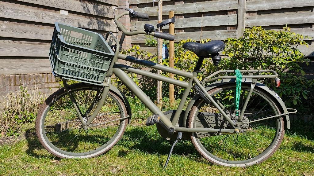 Cortina U4  24" cargofiets legergroen, Ophalen, 24 inch, Versnellingen, Zo goed als nieuw