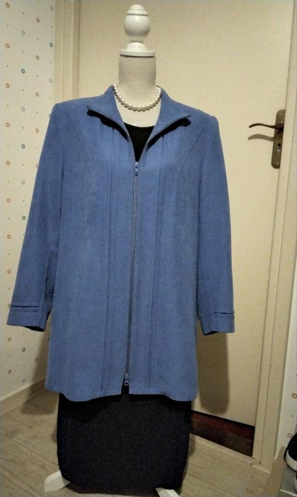 Edgar Vos Boutique, blauwe ( tussen) jas , maat 40-42., Edgar Vos Boutique, Ophalen of Verzenden, Zo goed als nieuw, Blauw