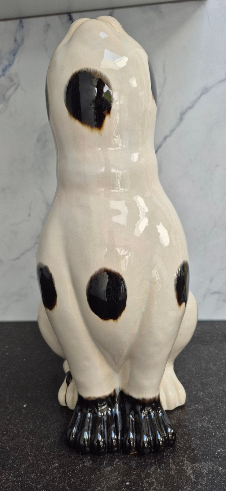 Grote Keramische Kat - Zwart-wit Gevlekt - 45cm, Ophalen of Verzenden, Zo goed als nieuw, Dier