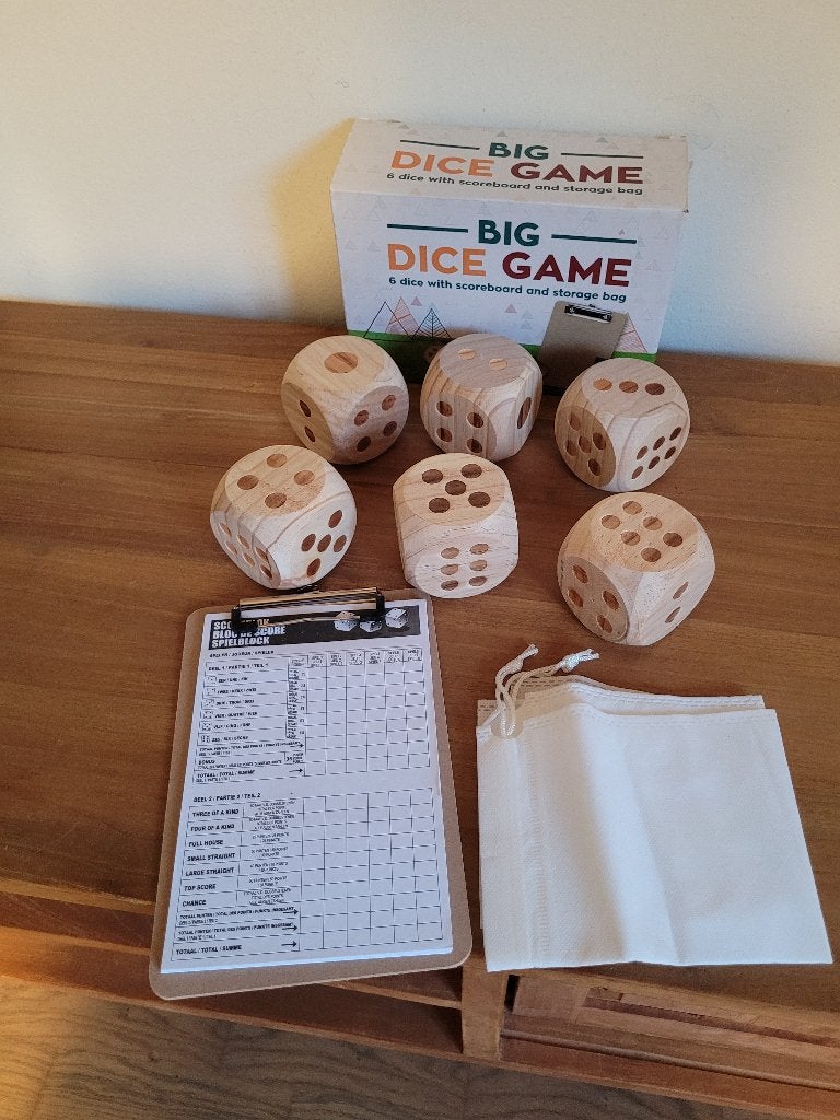 Groot Dobbelsteen Spel. (Yathzee) Nieuw, Vijf spelers of meer, Ophalen of Verzenden, Nieuw, Big Dice Game.