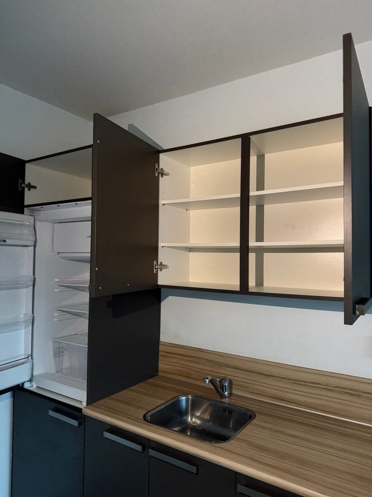 Moderne keuken, Ophalen, Gebruikt, Zwart, Enkelwandige keuken