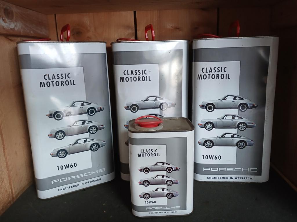 Lege Porsche Classic Motorolie blikken - Decoratie, Ophalen of Verzenden, Gebruikt, Overige, Overige merken
