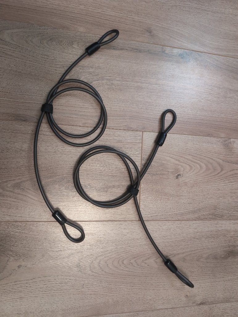 2 staalkabels | 2 bike lock extension cables, Ophalen of Verzenden, Zo goed als nieuw, Btwin (Decathlon)