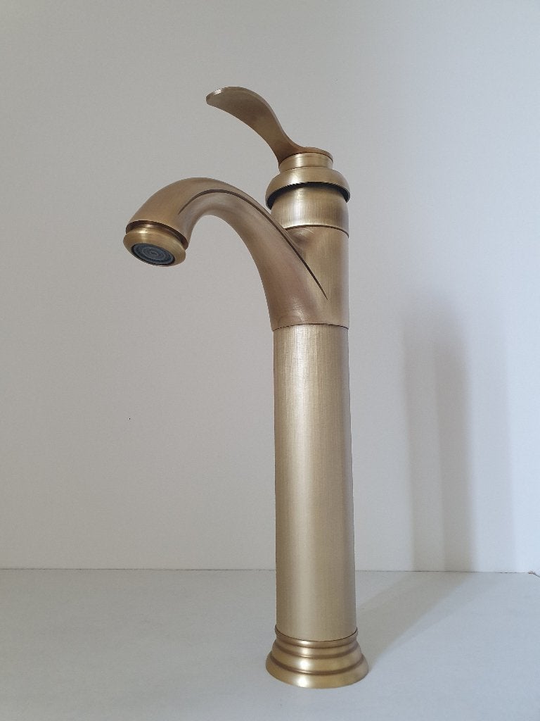 Waskom Wastafel kraan Hoog Brons Klassiek landelijk badkamer, Doe-het-zelf en Verbouw, Sanitair, Ophalen of Verzenden, Nieuw, Koper