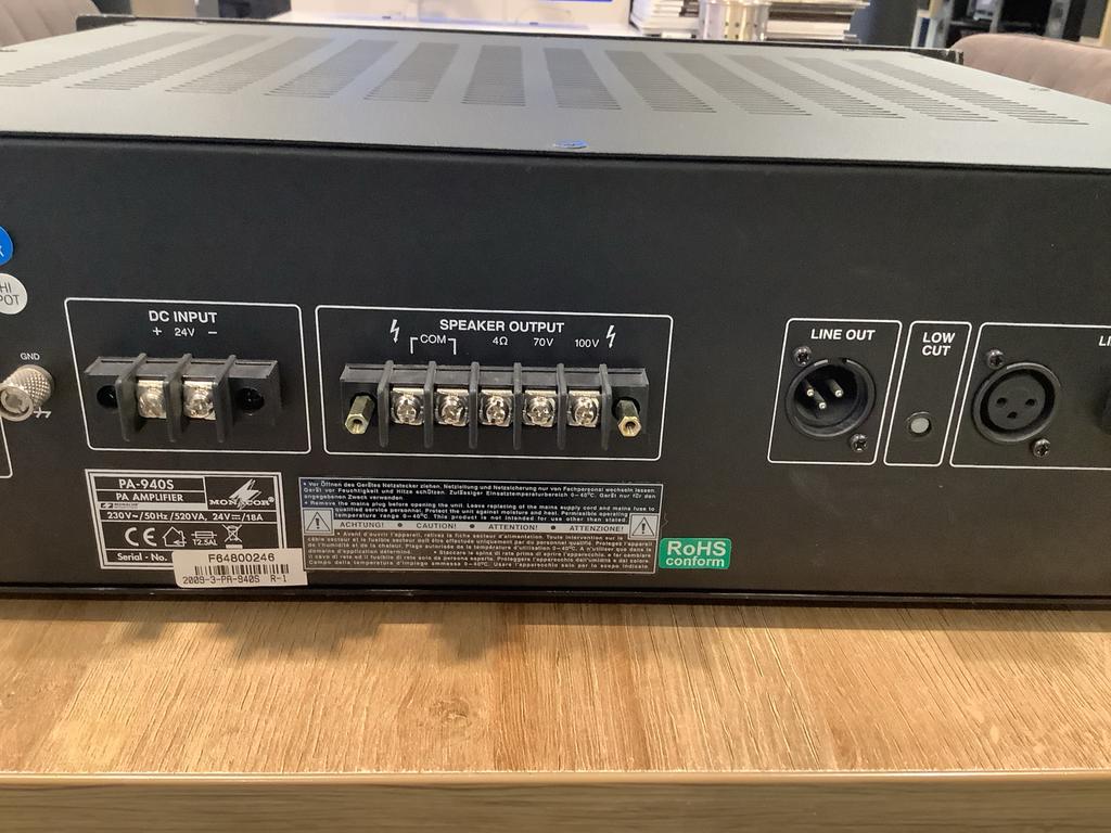 Monacor PA-940s Versterker - 240 Watt, 100 Volt., Audio, Gebruikt, Duitsland, Www.monacor.nl