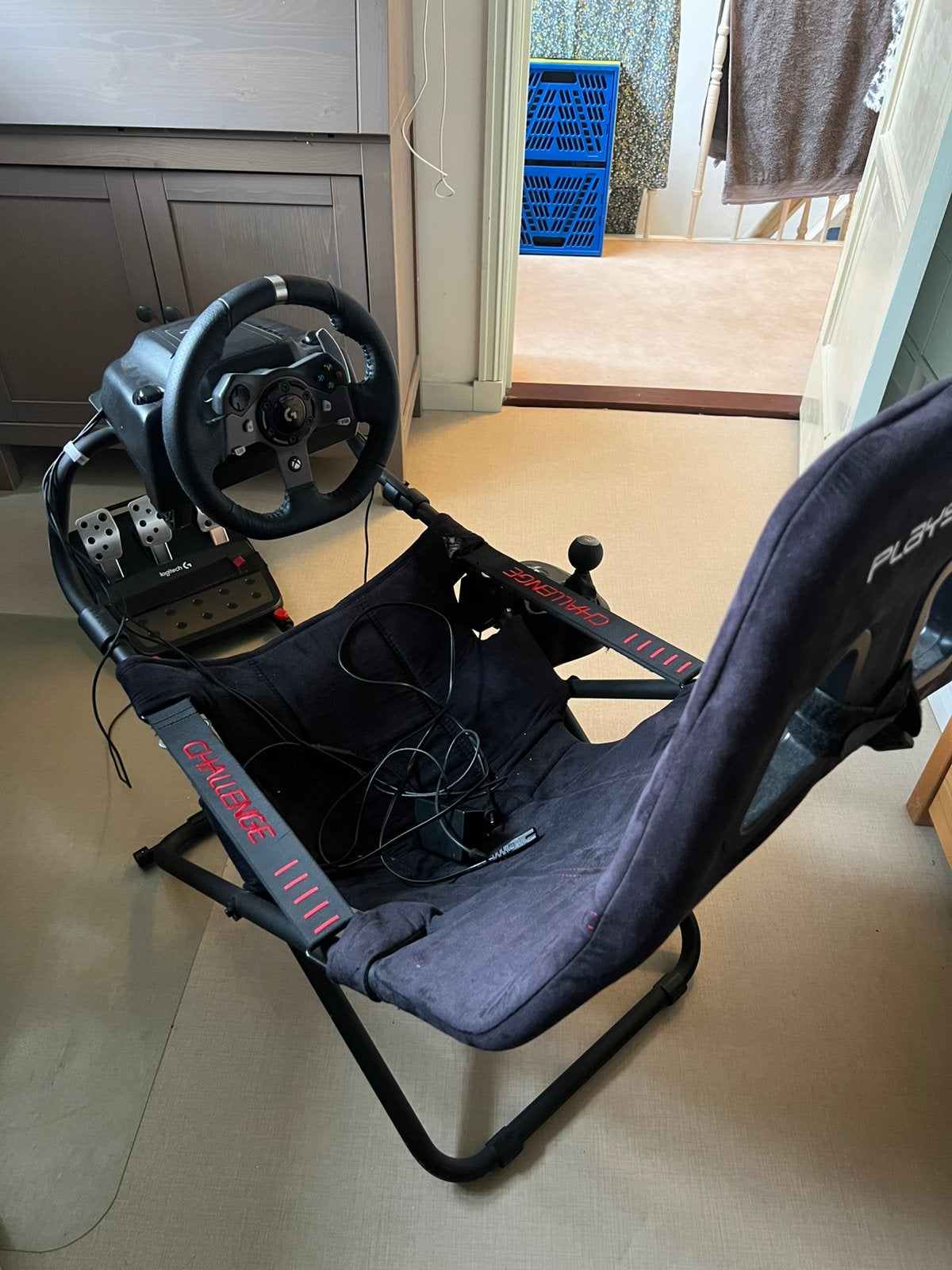 Playseat challenge met logitech g290 stuur, pedalen, shifter, Spelcomputers en Games, Ophalen, Gebruikt, Playseat of Racestoel