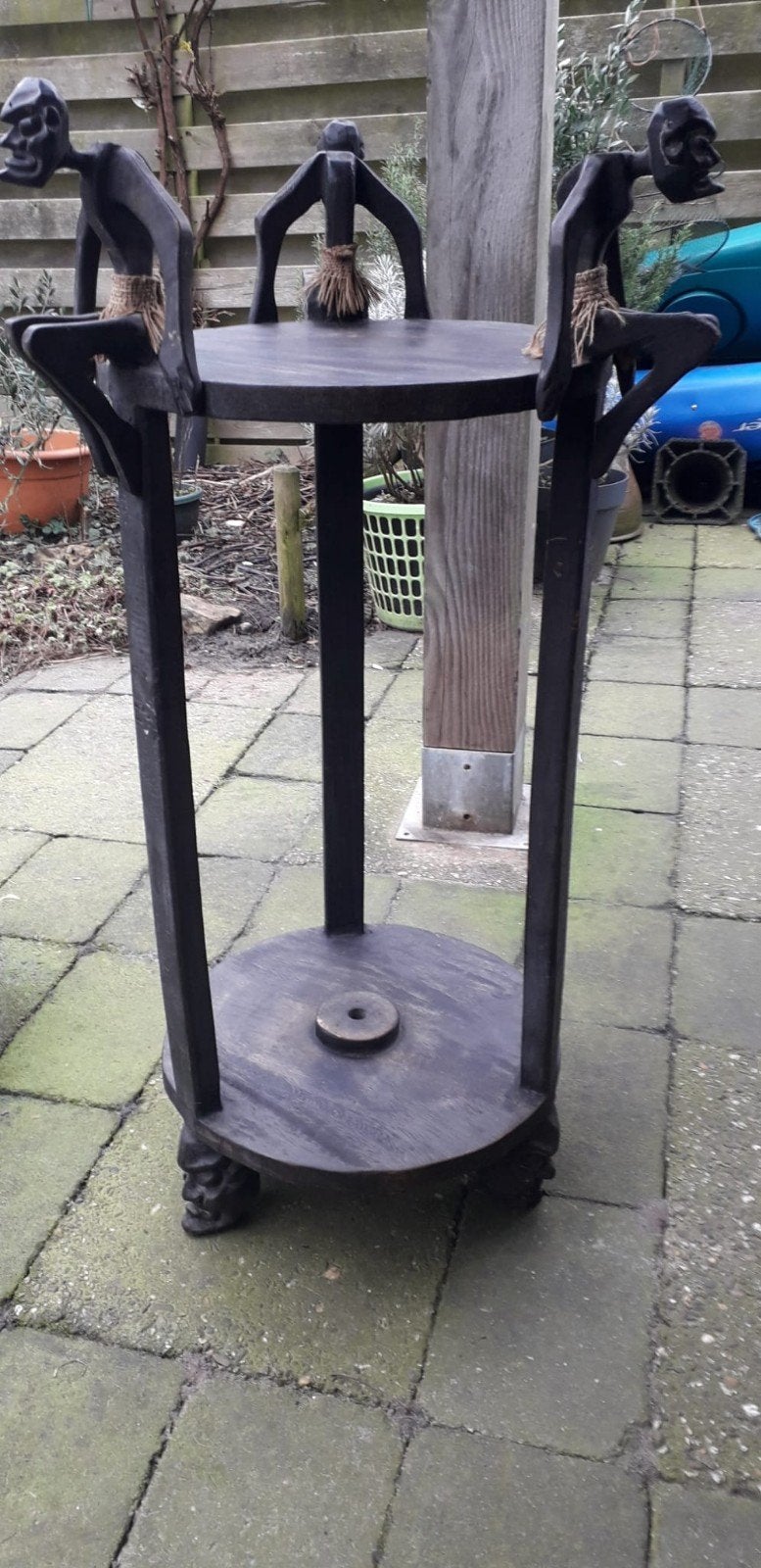 houten plantentafel, Huis en Inrichting, Tafels | Bijzettafels, Ophalen, Rechthoekig, 75 cm of meer, 60 cm of meer
