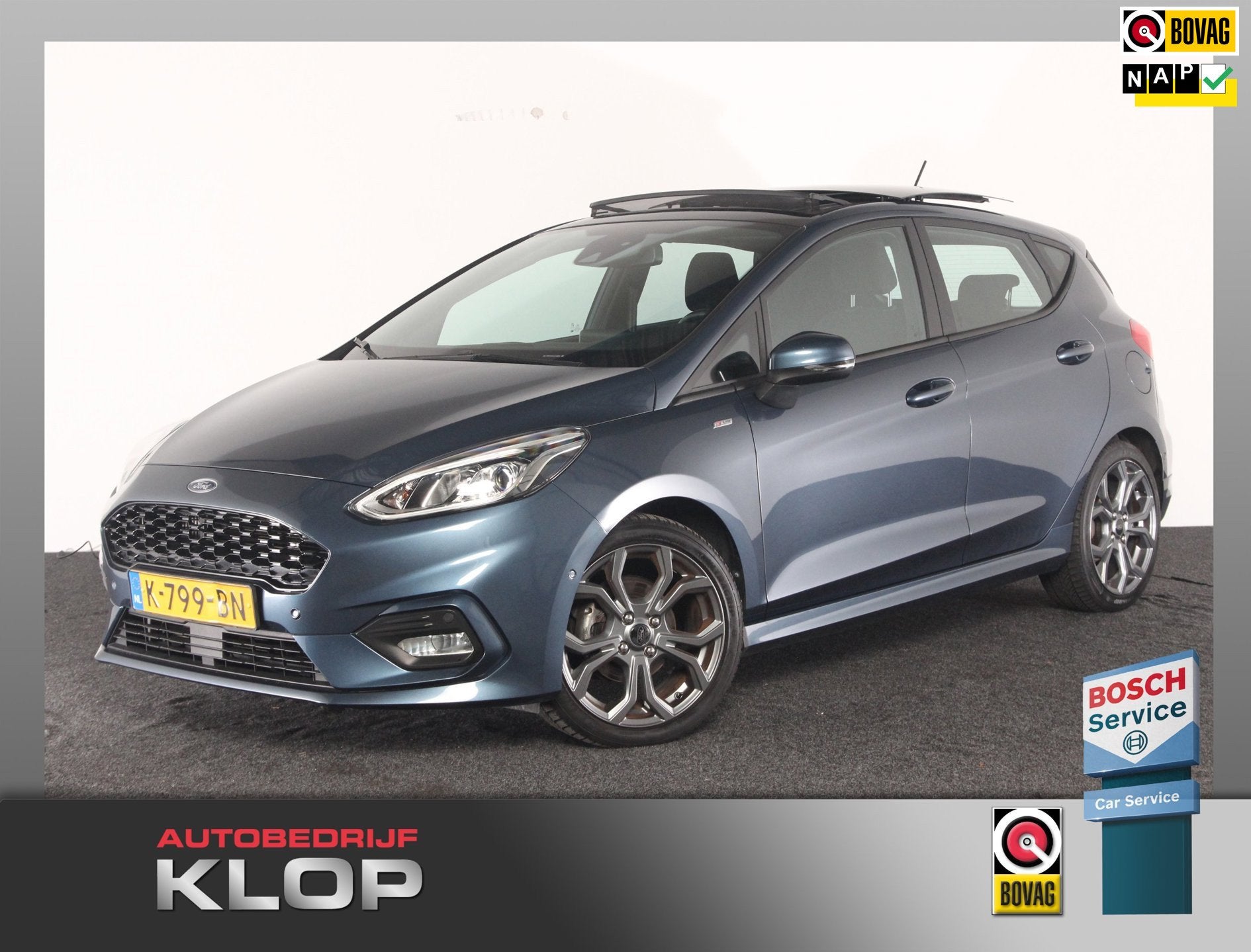 Ford Fiesta 1.0 EcoBoost ST-Line X | Org NL-auto | panoramad, Auto's, Voorwielaandrijving, Stof, Gebruikt, Euro 6