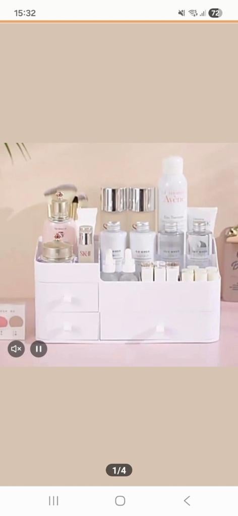 Witte make-up organizer met lades. Nieuw, Ophalen of Verzenden, Zo goed als nieuw, Wit, Hardcase