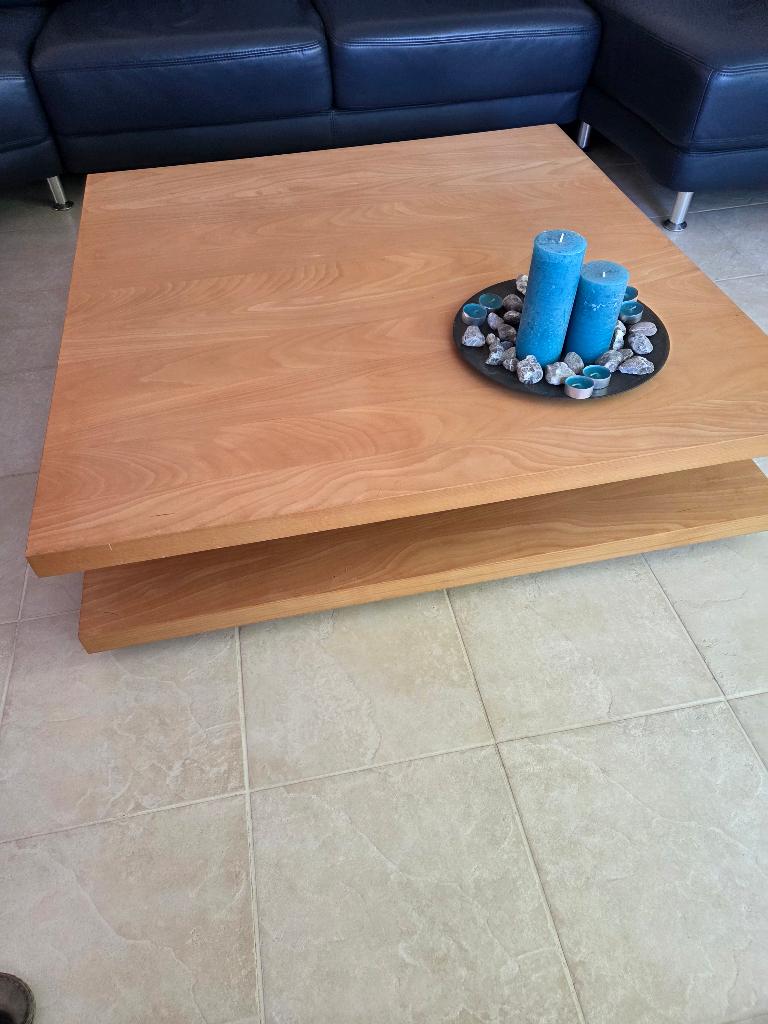 salontafel grenen, Huis en Inrichting, Tafels | Salontafels, Ophalen, Gebruikt, Vierkant, Grenenhout