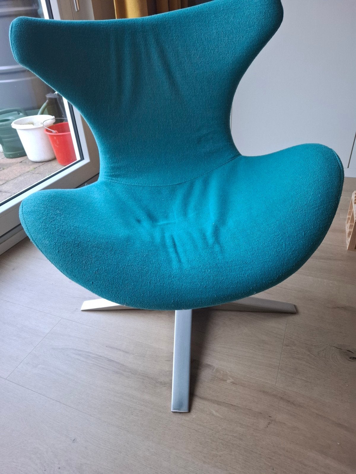 Draaibare fauteuil - Adora - reparatie zitting nodig, Huis en Inrichting, Ophalen, Gebruikt, 75 tot 100 cm, Metaal