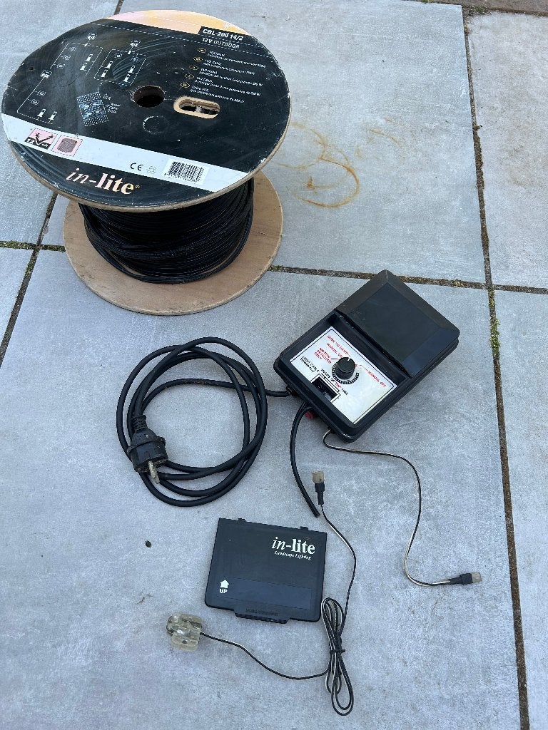 in lite tuinverlichting bediening + kabel (12 Volt), Ophalen of Verzenden, Gebruikt