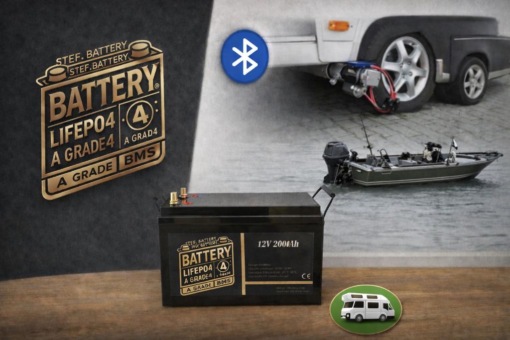 12V 200Ah LiFePO4 lithium accu’s met optie Bluetooth NIEUW, Ophalen of Verzenden, Nieuw